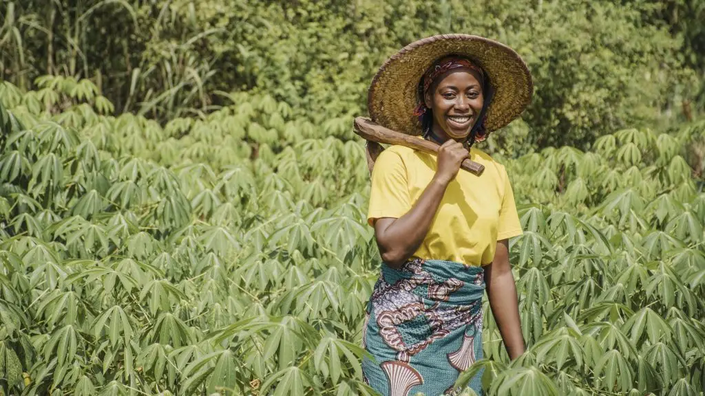 countryside woman smiling field